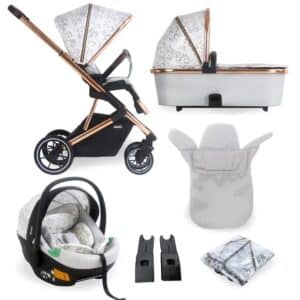 My Babiie MB500i Dani Dyer iSize Travel System Rose Gold Marble