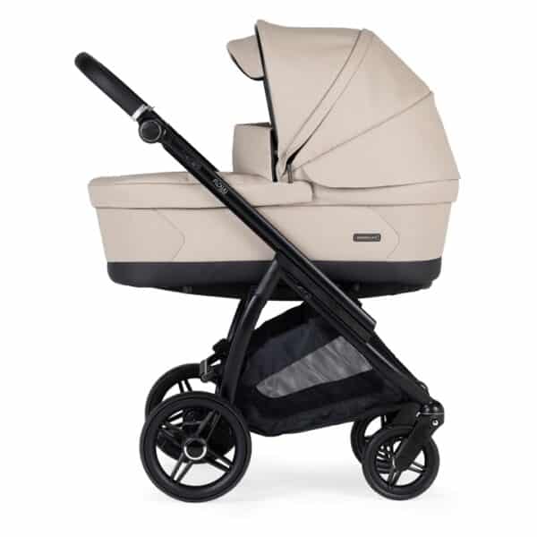 Bebecar Flowy Compact Duo Pushchair & Carrycot Beige Black