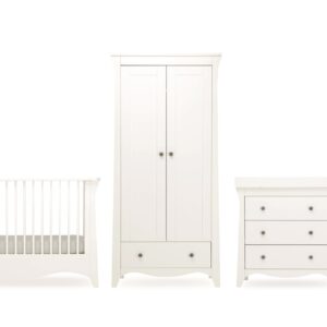 CuddleCo Clara 3 Piece Nursery Furniture Set - White