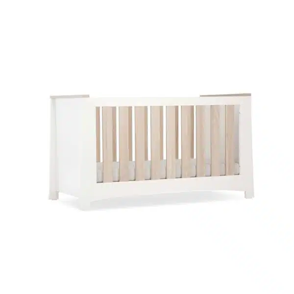 CuddleCo Ada Cot Bed – White and Ash