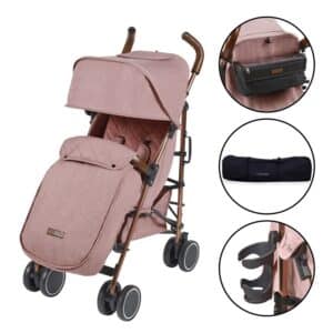 Ickle Bubba Discovery Prime Stroller Dusky Pink Rose Gold