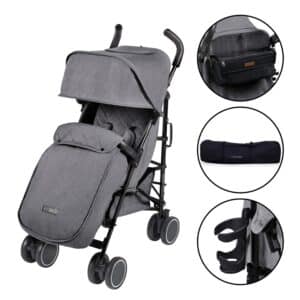 Ickle Bubba Discovery Prime Stroller Graphite Grey Black